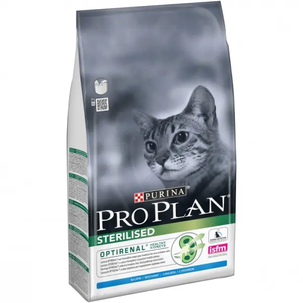 Pro Plan для стерилизованных кошек и кастрированных котов, кролик 01,5кг
