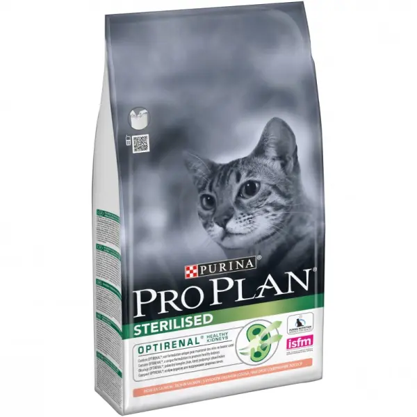 Pro Plan для стерилизованных кошек и кастрированных котов, лосось 01,5кг