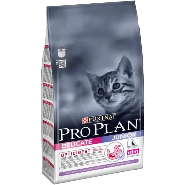 Pro Plan Delicate Junior для котят с чувствительным пищеварением, индейка 01,5кг