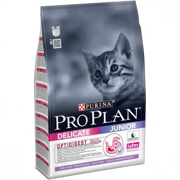 Pro Plan Delicate Junior для котят с чувствительным пищеварением, индейка 3кг
