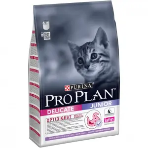 Pro Plan Delicate Junior для котят с чувствительным пищеварением, индейка 3кг