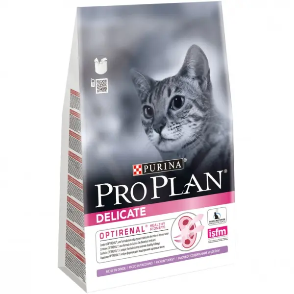 Pro Plan Delicate для кошек с чувствительным пищеварением, индейка 3кг