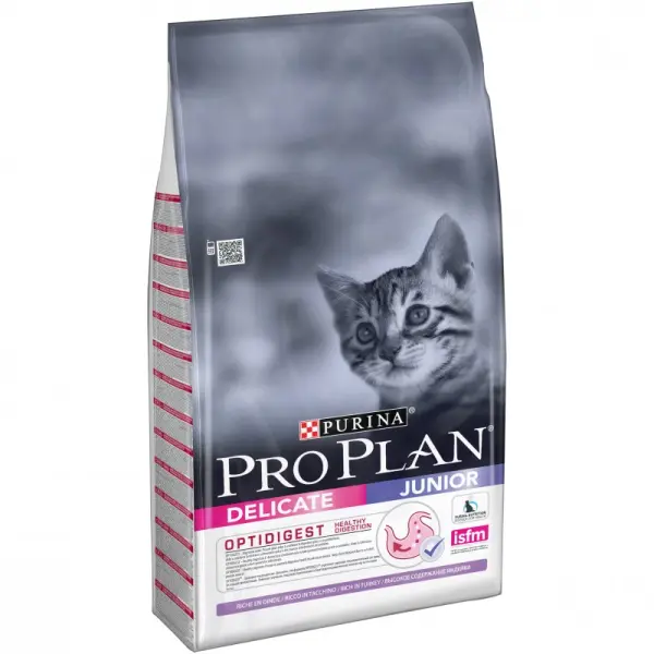 Pro Plan Delicate Junior для котят с чувствительным пищеварением, индейка 10кг