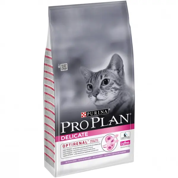 Pro Plan Delicate для кошек с чувствительным пищеварением, индейка 10кг