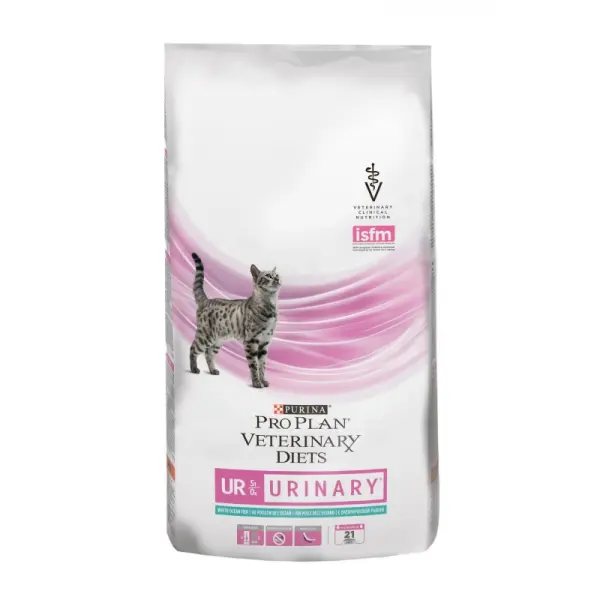 Pro Plan Veterinary Diets UR Urinary для кошек с болезнями нижних отделов мочевыводящих путей, океаническая рыба 01,5кг