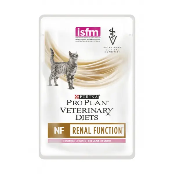 Консервы Pro Plan Veterinary Diets NF для кошек с патологией почек, лосось, пауч, 10шт*85 г