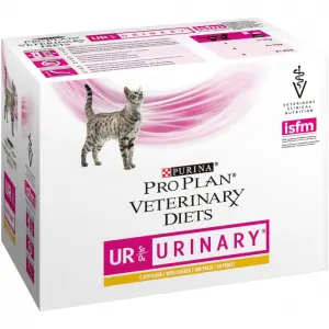 Консервы Pro Plan Veterinary Diets UR Urinary для кошек с болезнями нижних отделов мочевыводящих путей, курица, пауч, 10шт*85 г