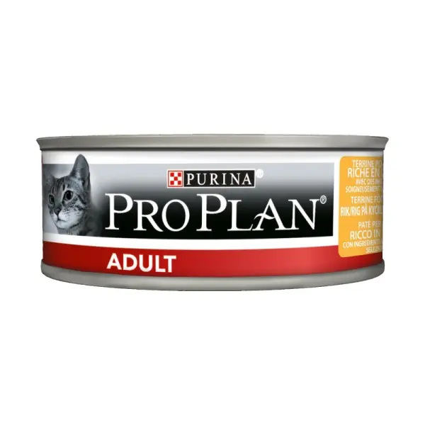 Консервы для взрослых кошек  Pro Plan Adult, курица,85 г
