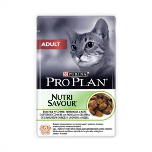 Консервы для взрослых кошек Pro Plan Adult, ягнёнок, пауч, 85 г