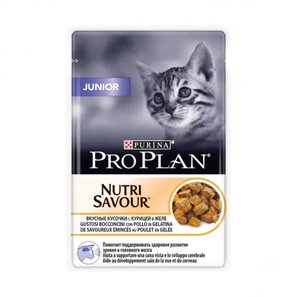 Консервы для котят Pro Plan Junior, курица, пауч, 85 г