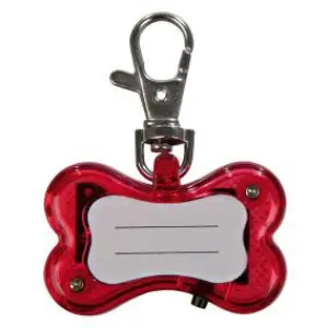 Брелок мигающий "Косточка" 4,5см, красный