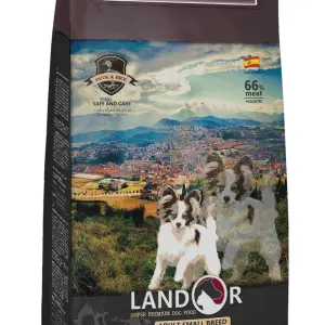 15кг LANDOR ADULT SMALL BREED DOG для взрослых собак мелких пород,утка с рисом