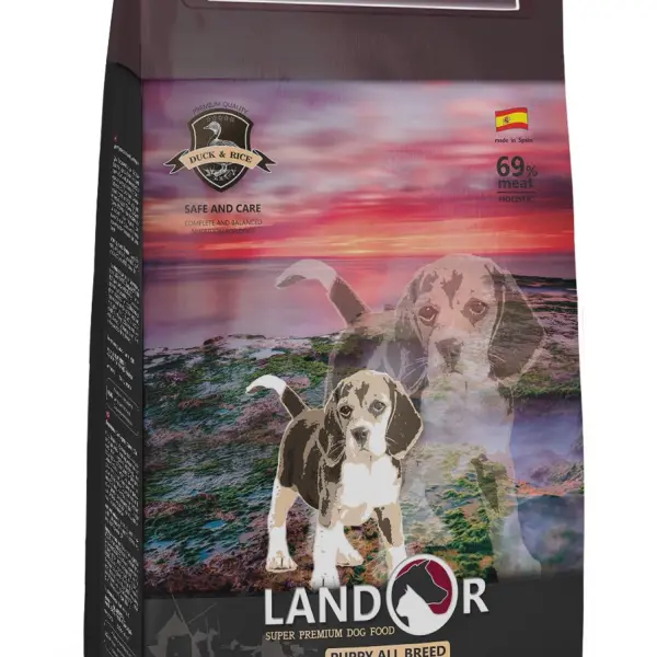 03кг LANDOR PUPPY для щенков всех пород,утка с рисом (с 18 месяцев)