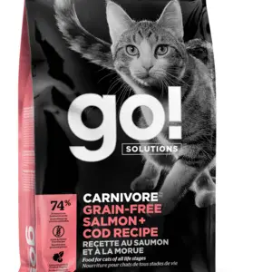 Корм GO! беззерновой корм для котят и кошек, с лососем и треской, GO! CARNIVORE GF Salmon + Cod
