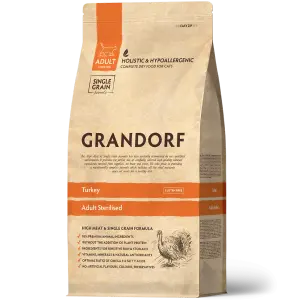 GRANDORF Грандорф. Сухой корм для стерилизованных кошек. Индейка 2кг (37/11)