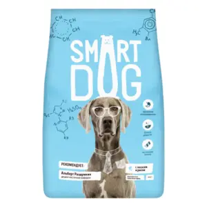Корм Smart Dog для взрослых собак, с лососем и рисом 03кг