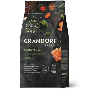 GRANDORF FRESH СВЕЖЕЕ ФИЛЕ ЛОСОСЯ С БАТАТОМ ДЛЯ ВЗРОСЛЫХ КОШЕК 0,4кг