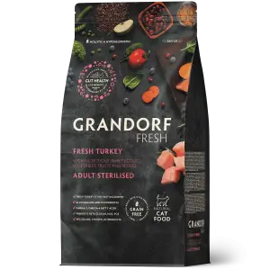 GRANDORF FRESH СВЕЖЕЕ МЯСО ИНДЕЙКИ С БАТАТОМ ДЛЯ СТЕРИЛИЗОВАННЫХ ИЛИ ПОЖИЛЫХ КОШЕК 2кг