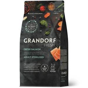 GRANDORF FRESH СВЕЖЕЕ ФИЛЕ ЛОСОСЯ С БАТАТОМ ДЛЯ СТЕРИЛИЗОВАННЫХ ИЛИ ПОЖИЛЫХ КОШЕК 2кг