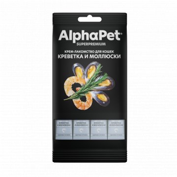 AlphaPet Superpremium для кошек с креветкой и моллюсками 48 г