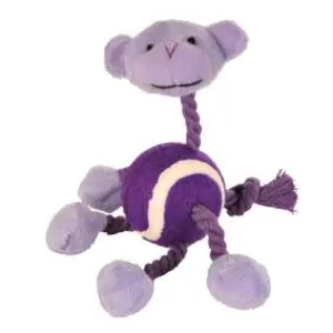 Веревочная игрушка с теннисным мячом, 16см.
